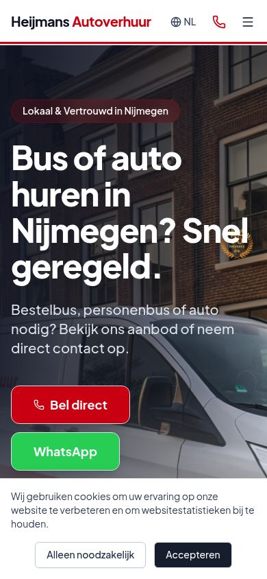 Websitevoorbeeld van Mike